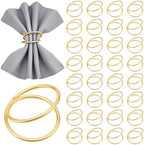 Peacoblue 40Pcs Gold Spiral Napkin Rings Holders with 1Pcs Box, Modern Stainless Steel Napkin Ring Holders for Table Decor Settings, Vintage Napkin Ring for Wedding Christmas Thanksgiving Day Party by PEACOBLUE