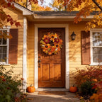 24" Large Red Flowers Fall Wreaths for Front Door - Image 5