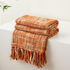 BATTILO HOME Orange Throw Blanket for Couch,50"x60" - Image 5