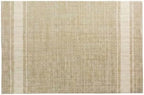 Restaurantware French Countryside 16 x 12 Inch Dining Table Placemats Set Of 6 Heat-Tolerant Kitchen Table Mats - Eggshell Stripe No Stain Khaki Vinyl Woven Rectangle Placemats Easy To Clean - Image 2