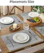 Leetaltree Grey Placemats, Heat Resistant Non-Slip Place mats for Dining Table, Washable Durable PVC Vinyl Woven Table Mats (Set of 24) - Image 4