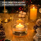 12pcs Glass Cylinder Vases for Centerpieces - 4 Inch Small Flower Vase for Wedding Decorations, Clear Glass Flower Vases Floating Candle Holder for Table Centerpiece Wedding Home Décor - Image 5