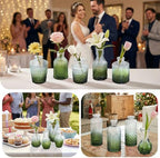 Glass Bud Vases in Bulk Small Mini Dark Green Vase for Flowers 40pc - Image 3