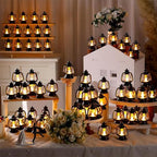 Ferraycle 72 Pcs Mini Lanterns Bulk 4 Inch Black Lamp Table Centerpieces - Image 6