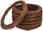 7 Pcs 12 Inch Natural Grapevine Wreath Set by KUKLIPJIM