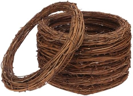 7 Pcs 12 Inch Natural Grapevine Wreath Set by KUKLIPJIM