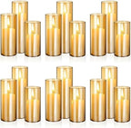 Shihanee 36 Pillar Candles,2.6'' X 4.7'', 5.9'', 7.9'',Amble,Ivory by Shihanee