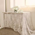 LuoluoHouse 2 Pack 60 x 120 Inch White Lace Rustic Table Cloths Vintage by LuoluoHouse