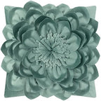 OiseauVoler 3D Flower Throw Pillow Cases Decorative Cushion Covers Soft Velvet Pillowcases Home Sofa Car Bed Room Decor 18 x 18 Inch Green by OiseauVoler
