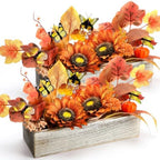 Zeyune 2 Pcs Fall Table Centerpieces, Fall Decor for Dining Table by Zeyune