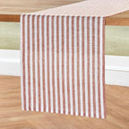 Solino Home 100% Linen Table Runner, 14 x 48 in, Cinnamon and White Striped - Image 2