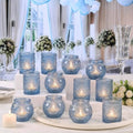 DARJEN 20 Pcs Large Blue Votive Candle Holder Glass Tea Light Candle Holder by DARJEN