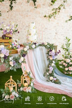 Ling's moment Purple Artificial Flower Garland Wedding Arch 6 FT - Image 2