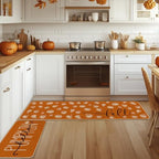 Artoid Mode Orange Hello Pumpkin Fall Kitchen Mats Set of 2-17x29+17x59 - Image 4