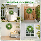 26” Boxwood Wreaths for Front Door All-Season Green Wreath - Image 5