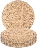 13.5" Set of 6 Water Hyacinth Woven Round Placemats by DaiVuCrafts by DaiVuCrafts