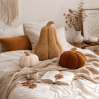 Beeveer 3 Pcs Fall Thanksgiving Pumpkin Pillows,Rust & Cream - Image 4