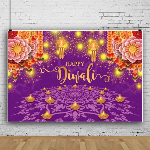 Diwali Party Backdrop Indian Pooja Traditional Decorations 15x8ft - Image 2