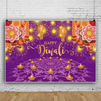 Diwali Party Backdrop Indian Pooja Traditional Decorations 7x7ft - Image 2