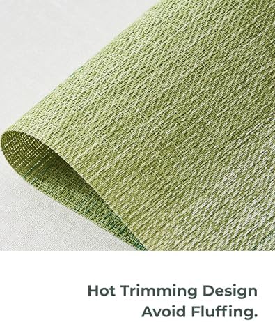 Leetaltree Gradient Green Woven Placemats Set of 24 - Heat Resistant Non-Slip Place mats for Dining Table, Washable Durable PVC Vinyl Woven Table Mats(Gradient Green, 24) - Image 7