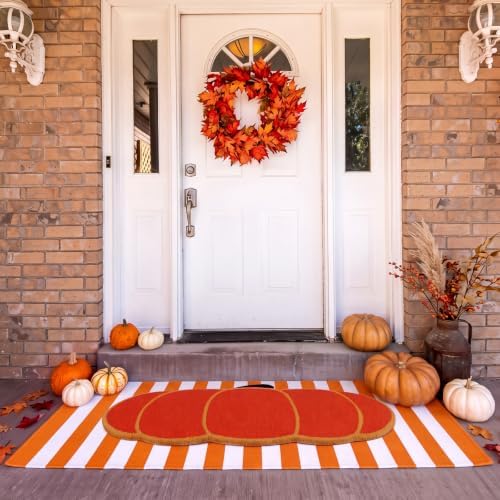 Moucuny 2 Pcs Long Fall Welcome Door Mat Outdoor, Non Slip Backing by Moucuny