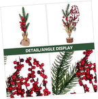 MAGICLULU 6pcs Decorative Pine Trees for Christmas Desktop Decoration Festive Table Centerpiece Beautiful Ornaments for Holiday Decor for Christmas Decorations - Image 3