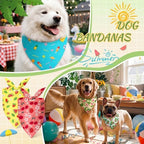 Abbylike 50 Pcs Summer Hawaiian Dog Bandanas Bulk, Tropical Fruits - Image 2