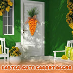 Suncalla 1 Pack Easter Tulip Carrot Wreath Decoration, 24 Inch Spring Artificial Orange Carrot Wreath Decor with Green Branches Spring Flower and Easter Egg for Home Door Wall Mantel Window Decor - Image 6
