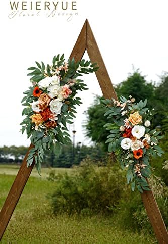 Artificial Wedding Arch Flowers Kit(Pack of 2) for Wedding Arch, Bridal Shower, Ceremony and Reception Backdrop Decoration (Caramel & White) - Image 5