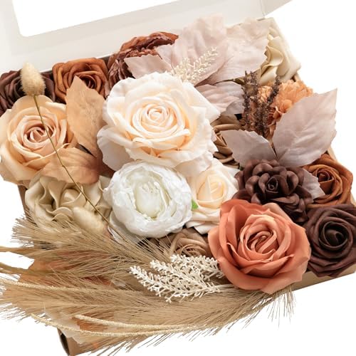 Ling's moment Artificial Wedding Fall Flowers Grand Combo, Boho & Sepia by LingsMoment