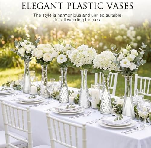 Set of 18 Clear Glass Bud Vases for Centerpiece, Assorted - Image 4
