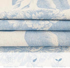 Foindtower Set of 2 Linen Floral Vintage Throw Pillow Covers Neutral Accent Decorative Cozy Cushion Covers Farmhouse Boho Home Decor for Sofa Chair Couch Bedroom Living Room,20×20 Inch,Sky Blue - Image 2