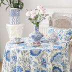 ISAENNE Designer French Round Elegant Tablecloth,Diameter 55" - Image 4