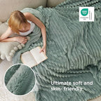 Bedsure Soft King Size Blankets for Bed Sage Green 108"x90" - Image 4