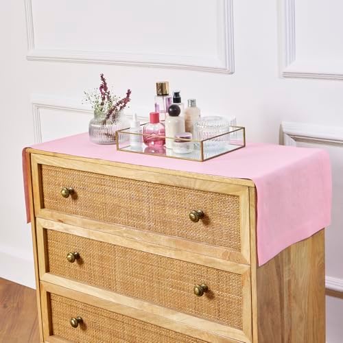Solino Home 100% Pure Linen Table Runner Pink Lemonade, Fete 14 x 48 in - Image 5