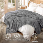 Bedsure Full Size Fleece Blankets for Bed Frost Gray 84"x90" - Image 5