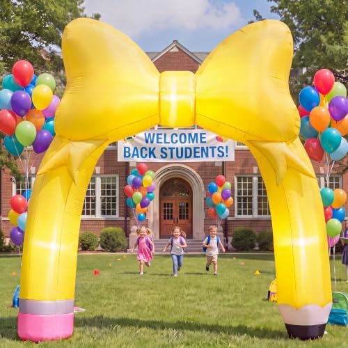 Jenaai 9.5 Ft Back to School Inflatable Archway with Built-in LED Light by Jenaai