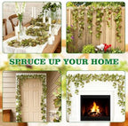 6.56ft 3pcs Artificial Grape Leaf Garland, Autumn Artificial Fake Grapes Vines, Hanging Plant Grape Vines Decor for Home Wedding Party, Garland Decoration, Photo Wall Display - Image 3