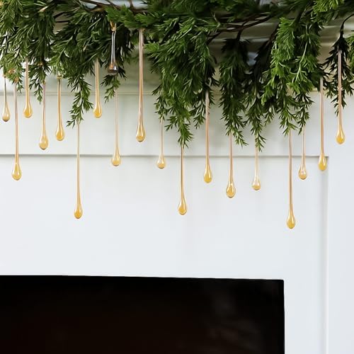 28 Pcs Glass Teardrop Ornaments Chandelier Crystals,Champagne - Image 5