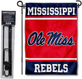 Ole Miss Garden Flag with Stand Holder by CollegeFlagsandBannersCompany