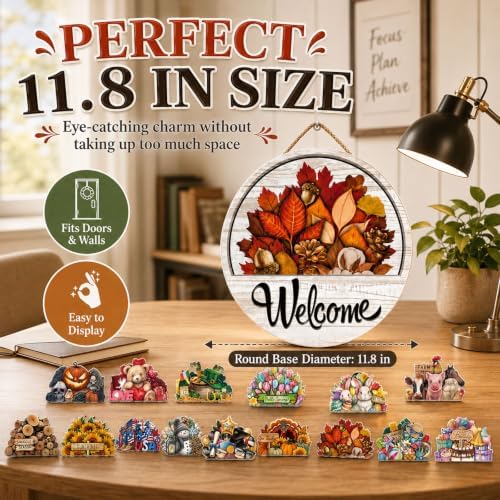 16 Pcs Interchangeable Magnetic Welcome Sign for Front Door，2Set - Image 7