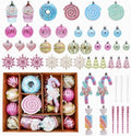 Macaron Christmas Ball Ornaments Set, Candyland Tree Decorations, 48 Pack by Fashlits