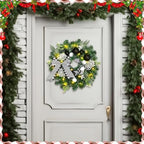 Knitgrip White Black Plaid Pre-Lit Christmas Wreaths for Front Door - Image 5