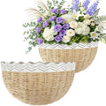 Scalloped Wall Baskets - 2 Pcs Boho Hanging Wall Basket Decor by Unknown