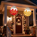 3 Pcs Outdoor Christmas Ornaments, Pop Up Lighted Ball with DIY Sticker - Image 6