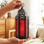 Vela Lanterns Decorative Indoor Red Fairy Light Candle Holder, M, 3-Pack - Image 5