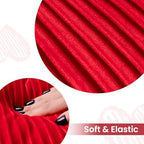 AELS Heart Shaped Pillow, Set of 2, Pleated Velvet Love Pillows, 20 & 16 Inches Decorative Throw Pillows, Valentines Day, Wedding, Living Room, Bedroom, Nursery Decor, Red - Image 2
