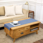 Solino Home 100% Linen Table Runner Blue Denim Woven, Athena 14 x 60 in by SolinoHome