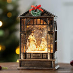 Christmas Snow Globe, Lighted Angel Guarding Nativity Scene, Musical Snow Water Lantern Swirling Glittering Holiday Decoration and Gift for Family Children or Friends by MXwcy