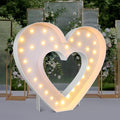 Maxcheck 4FT Marquee Large Light up Decoration, Balloon Frame with Bulb Light String Foam Marquee Signs for Valentine's Eid Birthday Engagement Baby Shower Party Decorations(Heart) by Maxcheck